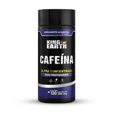 Imagem de 4x Cafeina 120 Capsulas 420mg King Earth, Sem sabor