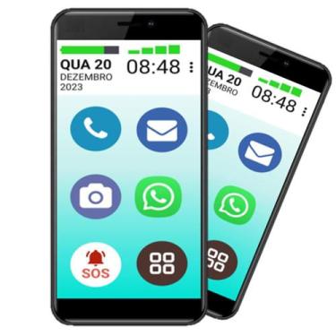 Imagem de Mamãefone samsung 4g 32gb 2gb ram tela 6.5 botão sos, 32GB, Preto
