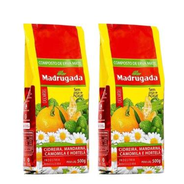 Imagem de Kit 2 Composto de Erva-mate Madrugada Cascarita 500g