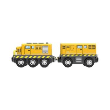 Imagem de Conjunto De Trem Elétrico Magnético Infantil Com Trilho De Madeira, Br