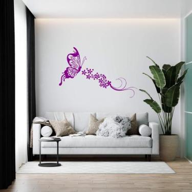 Imagem de Adesivo De Parede Borboleta Floral - Lojinha Da Luc Adesivos