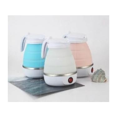 Imagem de Chaleira Elétrica Retrátil 600ml 110v Silicone Esquentar Leite Café Chá água(ALEATÓRIO)