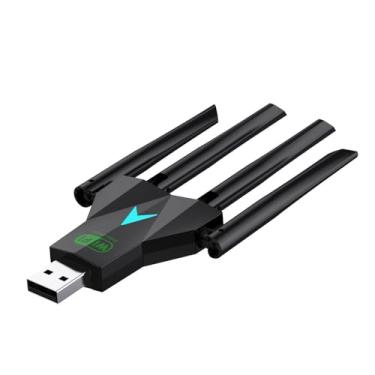 Imagem de Adaptador WiFi USB sem fio para PC, laptop, adaptador WiFi de quatro antenas 5G/2,4G de 1300 Mbps para acessórios de computador e PC B