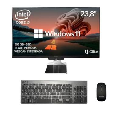 Imagem de Computador Completo Intel Core I5 All In One 16gbram Ssd256gb Wifi tela 23,8 pol Full HD Windows 11 (Preto)