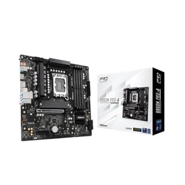 Imagem de ASRock Placa-mãe B860M Pro A DDR5 8666 MHz 256GB M.2 LGA1851 B860 Micro ATX Intel Core Ultra BIOS Flashback SATA3 6.0 Gb/s PCIe 5.0