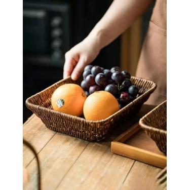 Imagem de Cesta Multiuso Premium, 22cm, Decorativa para Pães, Frutas e Organização, Fruteira de Mesa