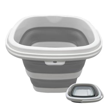 Imagem de Balde Para Lavagem De Carro - Balde Dobrável De Água Com Alça 5 Litros | Compacto Para Casa Exterior Camping Lavanderia RV E Praia