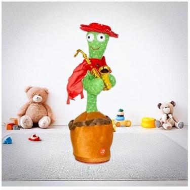 Imagem de Cacto Dançante Musical Falante Dança Repete Brinquedo USB (Saxofone)