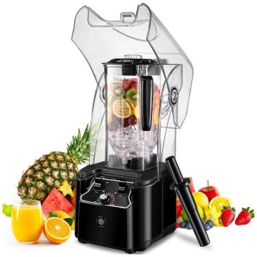 Imagem de Liquidificador Profissional para Sucos 2,2 kW com Redução de Ruído, 2,2 L, 15 Velocidades, Lâmina de Aço Inox 6 Pontas, Durável,Oliboni