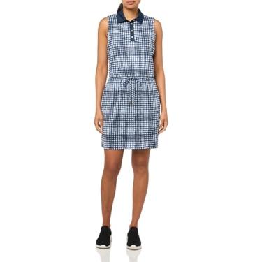 Imagem de Stella Parker Roupa feminina de verão casual para viagem, vestido de verão para resort, saída de praia, vestido de férias, Azul marinho ondulado, GG