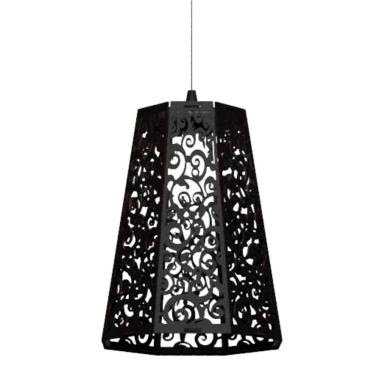 Imagem de Luminária Teto Tipo Pendente Gama Mdf - Completa Cor: Preta