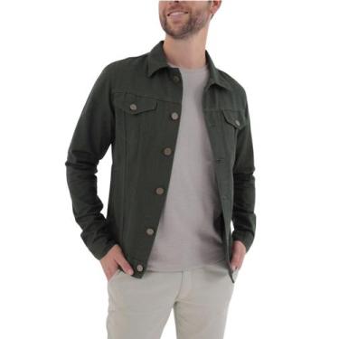 Imagem de Jaqueta Sarja Premium Slim Masculina - TLT Modas, Verde, G