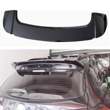 Imagem de Spoiler traseiro do porta-malas para Toyota Corolla Cross 2021-2025, tampa traseira do porta-malas, lábio alto, preto brilhante