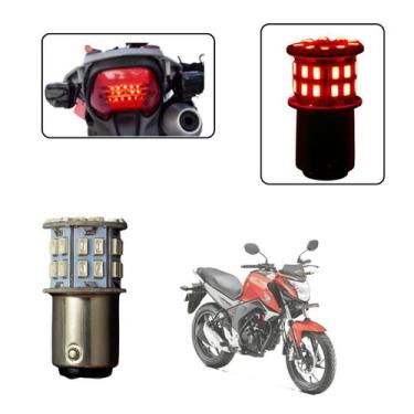 Imagem de Lâmpada Led Freio 2 Polo 1157 50 Leds Moto CB600f