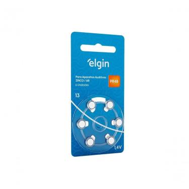 Imagem de Pilha Auditiva Elgin Tamanho 13 Pr48 1,4v Com 6 Unidades
