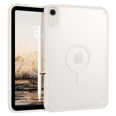 Imagem de BENTOBEN Capa magnética para iPad Mini7 (A17 Pro), capa magnética para iPad mini 7ª/6ª geração (2024/2021), capa protetora traseira fosca translúcida contra choques e quedas para iPad mini7/Mini6 de