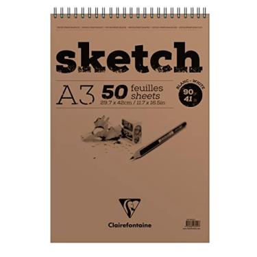 Imagem de Caderno Sketchbook Clairefontaine 90g/m² A3 CLAIREFONTAINE, Branco