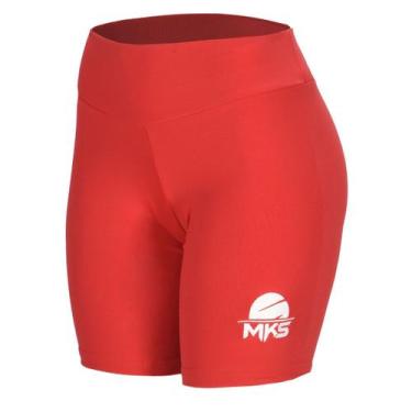 Imagem de Short MKS Training Suplex Feminino Cós Alto, Vermelho, M