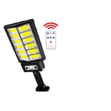 Imagem de Luminária Solar Poste Rua Parede Refletor 288 Led + Controle Com senso