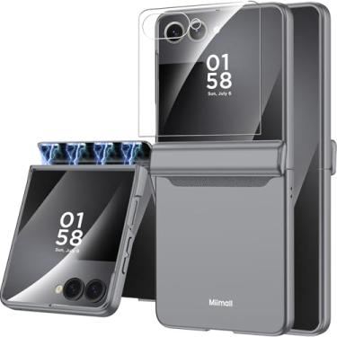 Imagem de Miimall Capa durável Flip 7, protetor de tela e proteção de dobradiça espinha magnética à prova de choque melhor antiderrapante de grau militar, ultrafina, resistente, capa para celular para Samsung