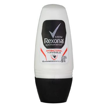 Imagem de Desodorante Antitranspirante Roll-On Rexona Masculino Antibacterial + Invisible 50ml