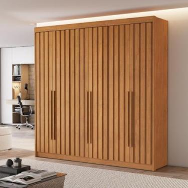 Imagem de Guarda Roupa Casal 6 Portas Ripadas Portugal - Conquista Móveis