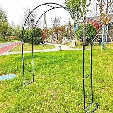 Imagem de Arco De Jardim Forte Pergolado De Jardim De Metal Para Jardim, Decoração De Casamento Arco De Rosa, Suporte De Estrutura Para Várias Plantas Trepadeiras, White, W300 X 220cm
