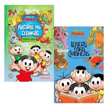 Imagem de Kit 2 Livros Turma Da Mônica Lendas E Folclore Para Crianças Canções L