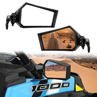 Imagem de A&UTV PRO Espelhos laterais dobráveis, compatíveis com Polaris RZR Turbo XP/XP4 1000, Trail S 900 Accessories 2014-2021 - Espelhos retrovisores ajustáveis, pretos, substitui OEM #2881198