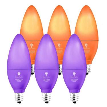 Imagem de Lâmpada de vela LED Bluex 4W (equivalente a 40W) E12 roxa laranja - Bl