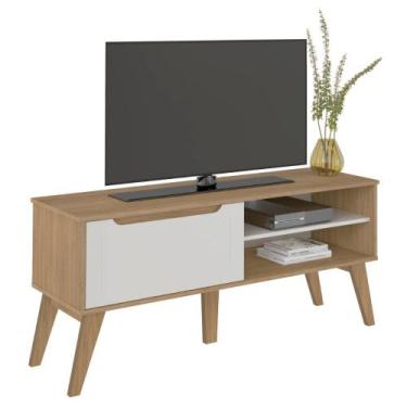 Imagem de Rack 1 Porta para TV 60 Polegadas Nobres Carvalho Off White - CasaH
