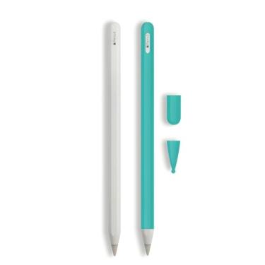 Imagem de siduater Capa de silicone para Apple Pencil Pro e Apple Pencil 2ª geração, acessórios de proteção macia para iPad Pencil com 2 pontas, verde menta