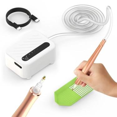 Imagem de Caneta elétrica para pintura de diamante, arte de diamante, 3 modos de sucção, kits de pintura de diamante, acessórios com bandeja de armazenamento, bateria recarregável, sem necessidade de cera