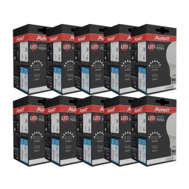 Imagem de Kit Lâmpada Led Avant 9w 6500k Branca