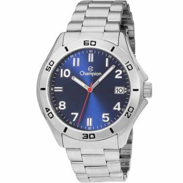 Imagem de Relógio CHAMPION masculino analógico prata azul CA31426F