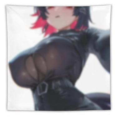 Imagem de LIEGBMEU Sexy Bikini Hot Anime Girl Tapeçaria 152.4 cm x 152.4 cm Interior Exterior Wall Quilt Art Decoração de Tapeçaria Caprichosa, AE28