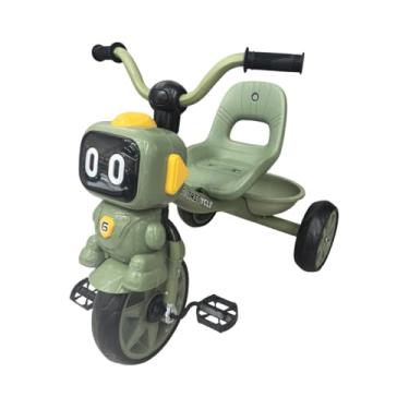 Imagem de Triciclo Infantil Robô Verde Kidino Motoca Passeio para Meninos e Meninas de 2 a 4 Anos Estilo Divertido e Confortável