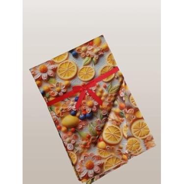 Imagem de Cinderela Tecido Tricoline Digital, 1,50 largura, unidade de 0,55 comprimento, Estampado Flores e Frutas