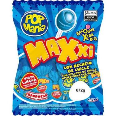Imagem de Pirulito pop maxxi 28g c/24 - Riclan, FRAMBOESA PINTA LINGUA