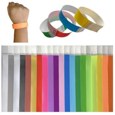 Imagem de 700 Pulseiras de identificação com cores sortidas Med - mínimo 100un por cor