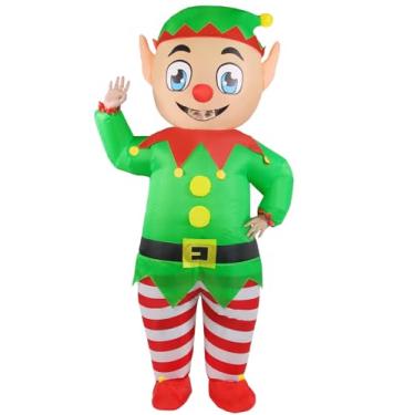 Imagem de Kofero Fantasia Inflável De Elfo Natal Para Adultos, Homens E Mulheres, Traje Corpo Inteiro Engraçado Festa Halloween