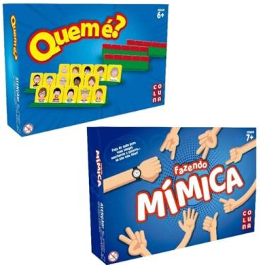 Imagem de Kit 2 Jogos De Tabuleiro Fazendo Mímica Adivinhação + Quem E Quem Sou Eu