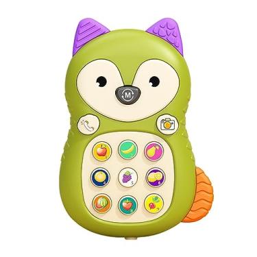 Imagem de Criança finge telefone - Sensor inteligente educacional finge telefone com música - Brinquedo educativo de aprendizagem para interação pai-filho, sala de aula de educação infantil, presente de Thaely