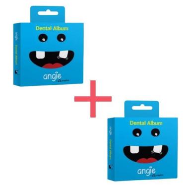 Imagem de Kit Dois Álbuns Dentais Para Dentes De Leite Angie Azul