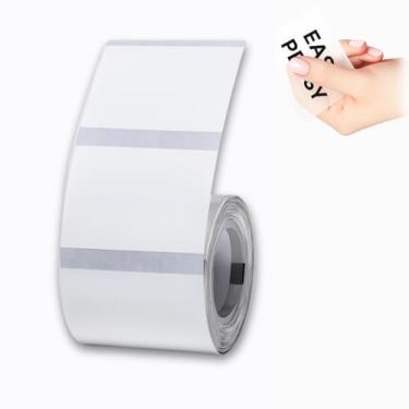 Imagem de Etiqueta Adesiva Transparente compatível para Impressora Niimbot B1, Rolo 40x30 cm, quadrada, 1 Unidade. Papel impermeável, organização, escritório, lavanderia, cód de barras, autoadesivo.