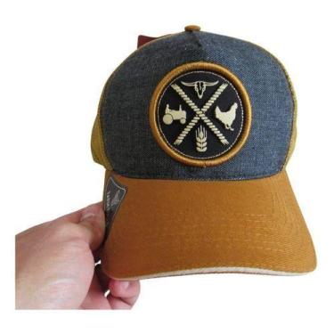 Imagem de Boné Original Farm Bulls Country Agropecuária De Aba Curva Azul Com Ca