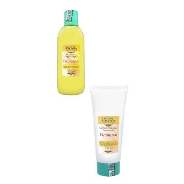 Imagem de Kit Shampoo E Condicionador Vitaminas + Shampoo Anti Caspa - Cantinho 