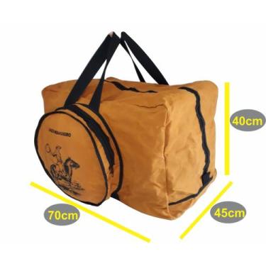 Imagem de Bolsa para Sela com Porta Laço em Lona Resistente Cavalgada Montaria -