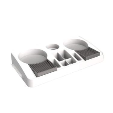 Imagem de Bandeja Organizadora Portátil Branca Servi Ii Chá Café Leite - OUTRAS 