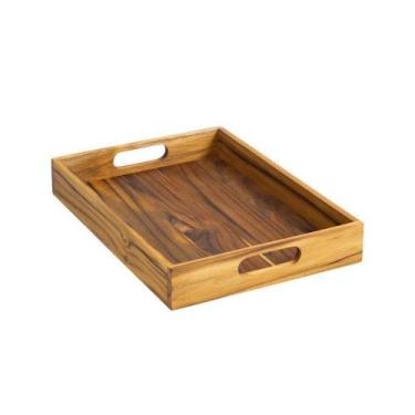 Imagem de Bandeja De Madeira Teca Retangular - Stolf 39,5x29